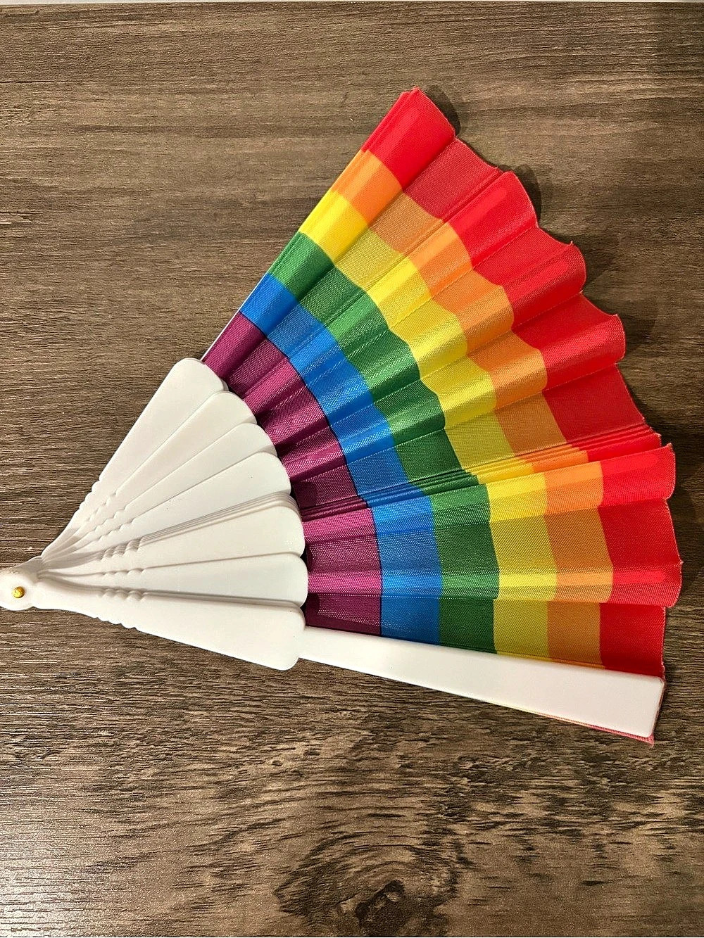 Rainbow Folding Fan